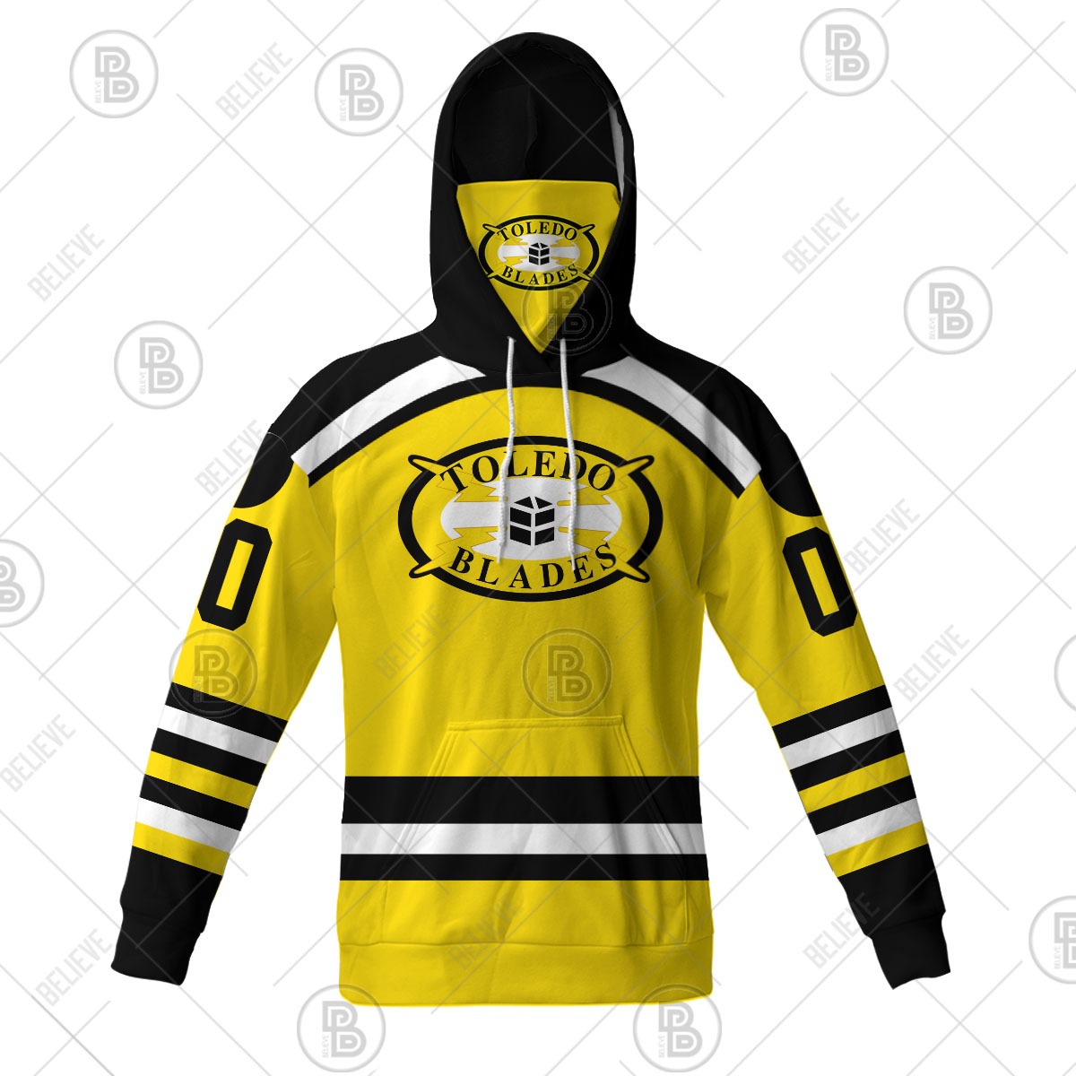 Customize Hoodie, Mask Hoodie Vintage Toledo Blades vintage IHL hockey jersey Retro Jersey