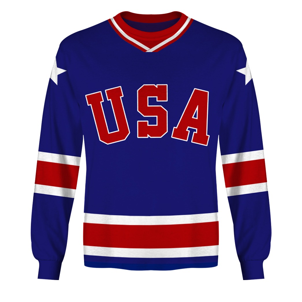 Customize Hoodie, Mask Hoodie Vintage USA 1980 ?Miracle on Ice? hockey Vintage jersey