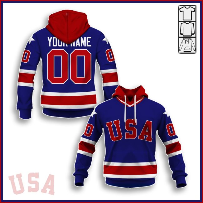 Customize Hoodie, Mask Hoodie Vintage USA 1980 ?Miracle on Ice? hockey Vintage jersey
