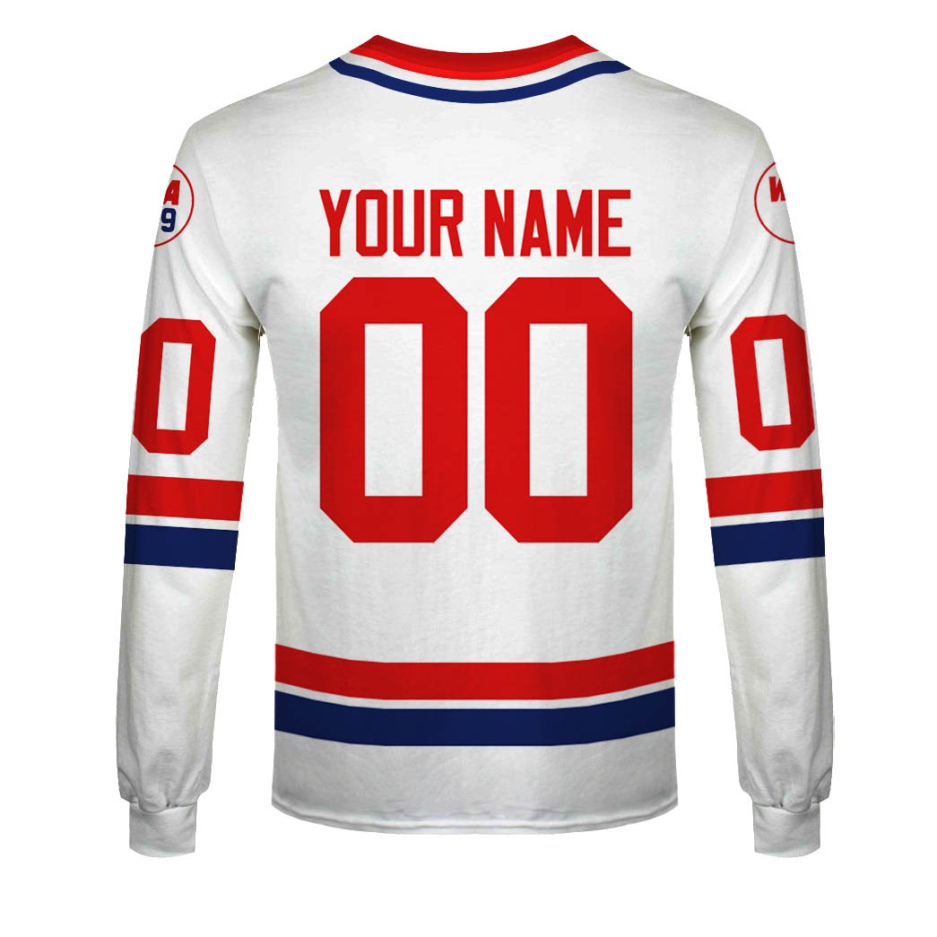 Customize Hoodie, Mask Hoodie Vintage WHA all stars 1979 white mesh retro hockey jersey