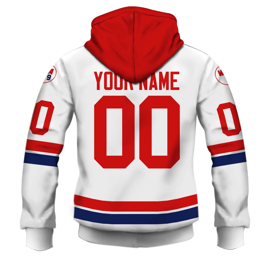 Customize Hoodie, Mask Hoodie Vintage WHA all stars 1979 white mesh retro hockey jersey