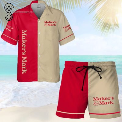 Maker?S Mark Bourbon Whisky All Over Print Hawaiian Shirt And Beach Shorts - Hot Sale 2025