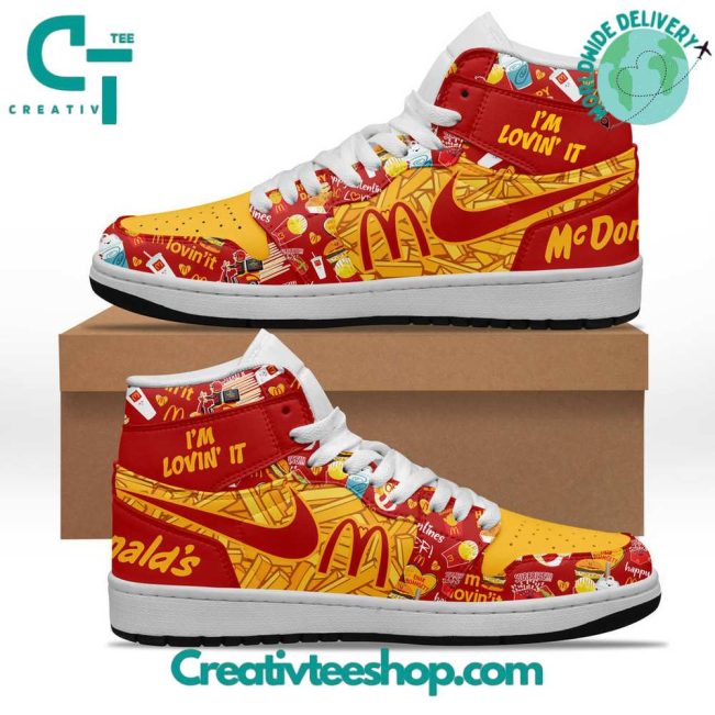 Mc Donald I'm Lovin It Air Jordan 1 Sneaker - soulcals.com