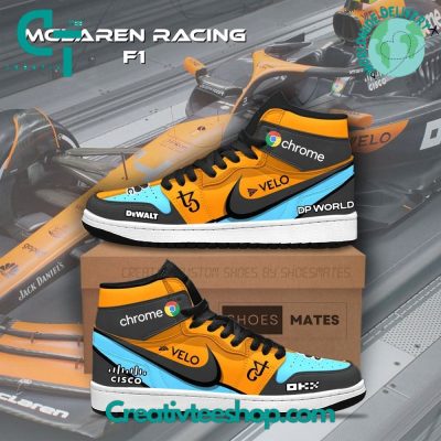 McLaren Racing F1 Car Air Jordan 1 Sneaker - soulcals.com