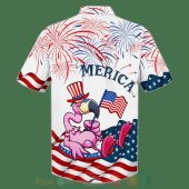 Merica Us Flag Flamingo White Hawaiian Shirt Short 1 768x768 1.jpg - demo10