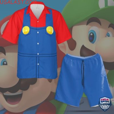 Mario Game Cosplay Aloha Hawaiian Shirts And Shorts - Hot Sale 2025