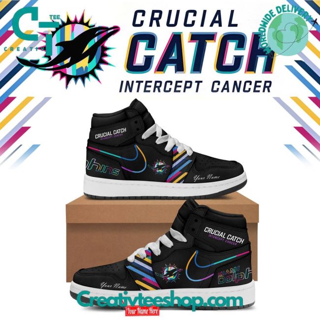 Miami Dolphins 2024 NFL Crucial Catch Air Jordan 1 Sneaker - soulcals.com