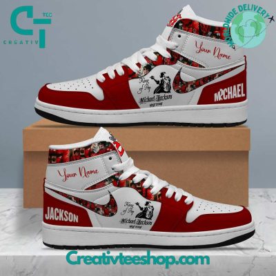 Michael Jackson King of Pop Custom Name Air Jordan 1 Sneaker - soulcals.com