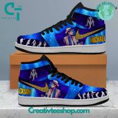 Micheal Jackson The King Disco Blue Air Jordan 1 Sneaker - demo10