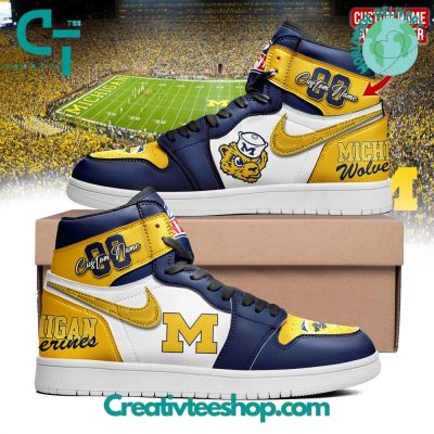 Michigan Wolverines High Top Personalized Air Jordan 1 Sneaker - soulcals.com