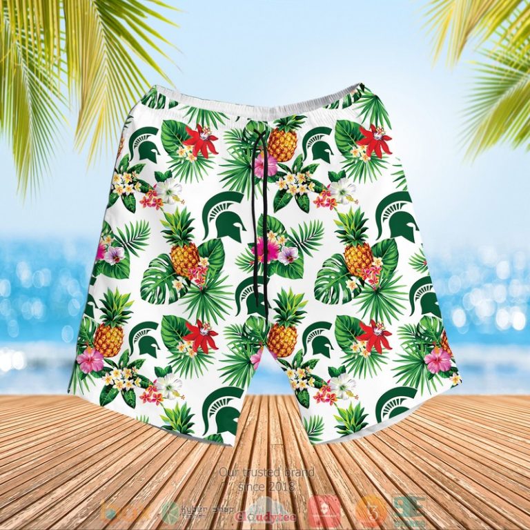 Michigan State Spartans Men?S Basketball Ncaa Hawaiian Shirt, Shorts - Hot Sale 2025