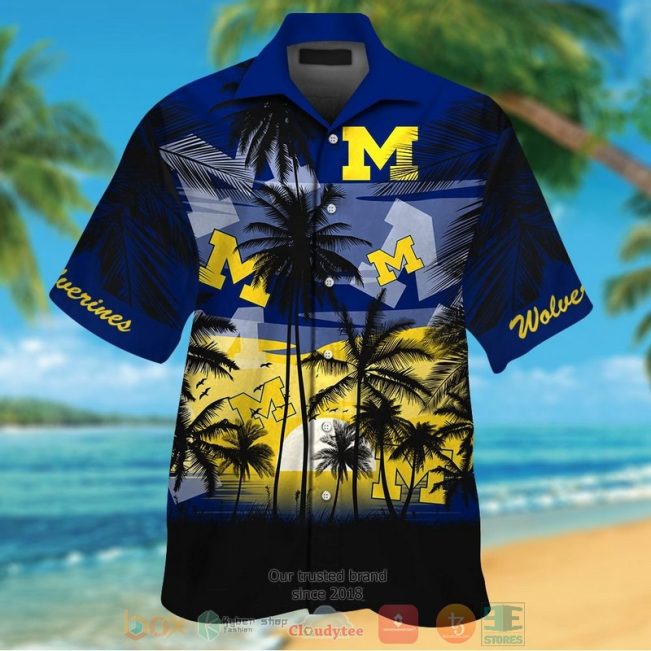 Michigan Wolverines Tropical Hawaiian Shirt And Shorts - Hot Sale 2025