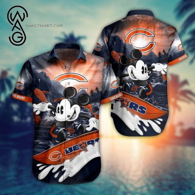 Mickey Mouse And Chicago Bears Combo Hawaiian Shirt And Shorts - Hot Sale 2025