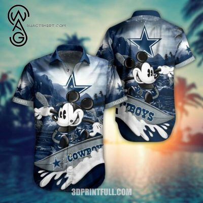 Mickey Mouse And Dallas Cowboys Combo Hawaiian Shirt And Shorts - Hot Sale 2025