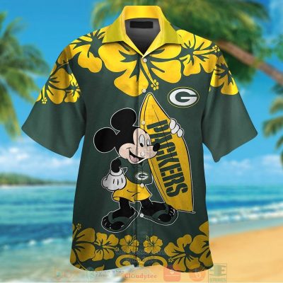 Mickey Mouse Green Bay Packers Hawaiian Shirt And Shorts - Hot Sale 2025