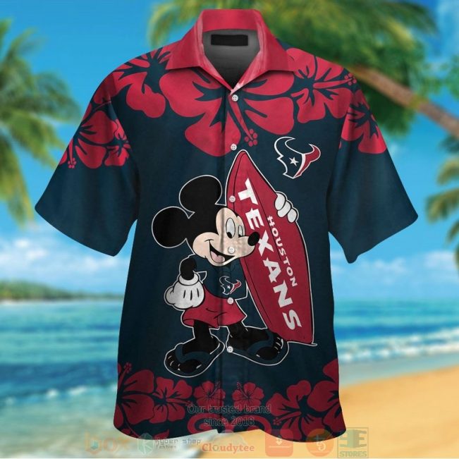 Mickey Mouse Houston Texans Hawaiian Shirt And Shorts - Hot Sale 2025