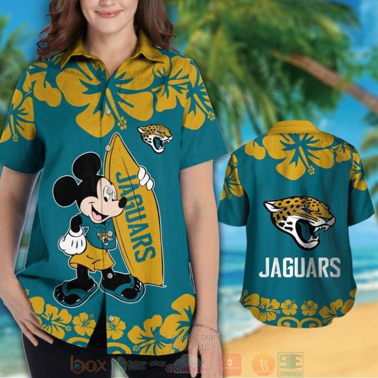 Mickey Mouse Jacksonville Jaguars Hawaiian Shirt And Shorts - Hot Sale 2025