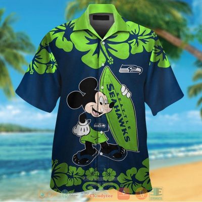 Mickey Mouse Seattle Seahawks Hawaiian Shirt And Shorts - Hot Sale 2025