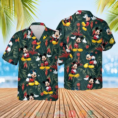 Mickey Mouse Flowers Hawaiian Shirt, Shorts - Hot Sale 2025