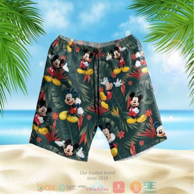Mickey Mouse Flowers Hawaiian Shirt, Shorts - Hot Sale 2025