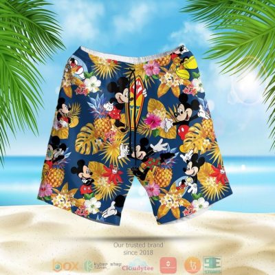 Mickey Mouse Pineapple Blue Hawaiian Shirt, Shorts - Hot Sale 2025