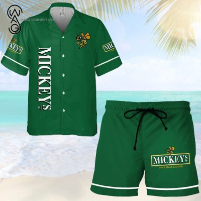 Mickey?S Fine Malt Liquor All Over Print Hawaiian Shirt And Beach Shorts - Hot Sale 2025