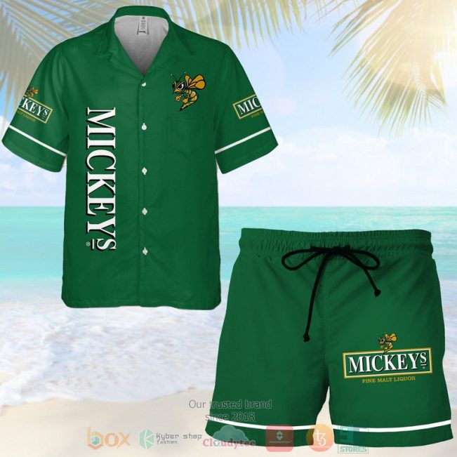 Mickey?S Fine Malt Liquor Hawaiian Shirt, Shorts - Hot Sale 2025