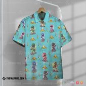 Mighty Morphin Power Rangers Cyan Hawaiian Shirt Short.jpg - demo10