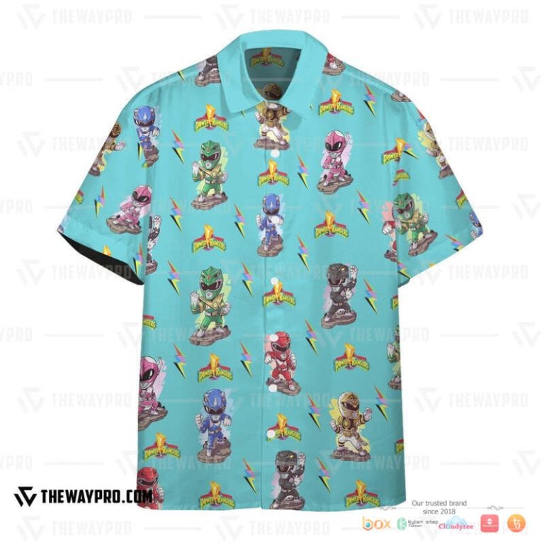 Mighty Morphin Power Rangers Cyan Hawaiian Shirt, Short - Hot Sale 2025 Mighty Morphin Power Rangers Cyan Hawaiian Shirt, Short - Hot Sale 2025