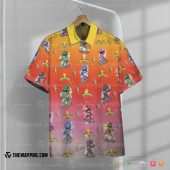 Mighty Morphin Power Rangers Orange Hawaiian Shirt Short.jpg - demo10