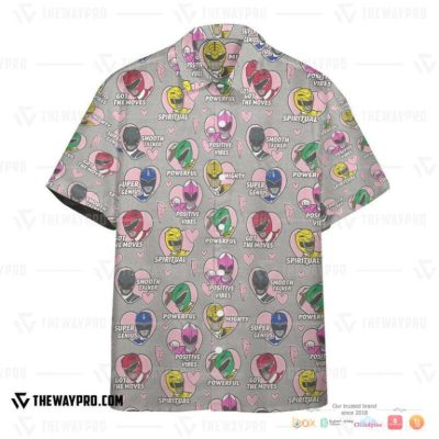 Mighty Morphin Power Rangers Positive Vibes Hawaiian Shirt, Short - Hot Sale 2025