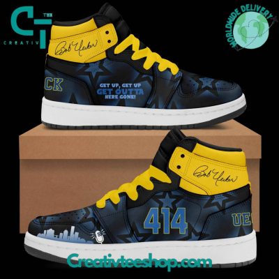 Milwaukee Brewers Remembrance Bob Uecker Limited Edition Air Jordan 1 Sneaker - Creativteeshop