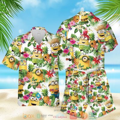 Minions Pineapple Hawaiian Shirt, Shorts - Hot Sale 2025