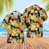 Minions Pineapple Black Yellow Hawaiian Shirt Shorts 1 768x768 1.jpg - demo10