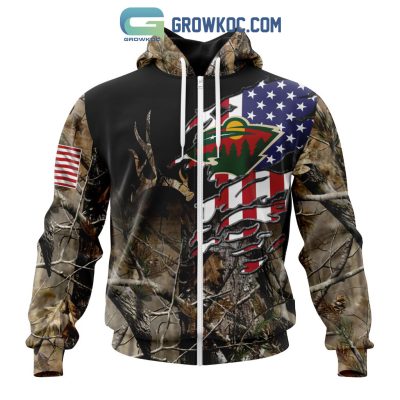 Minnesota Wild NHL Special Camo Realtree Hunting Personalized Hoodie T Shirt