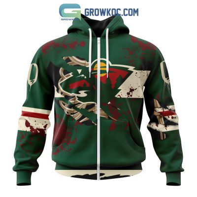 Minnesota Wild NHL Special Design Jersey With Your Ribs For Halloween Hoodie T Shirt