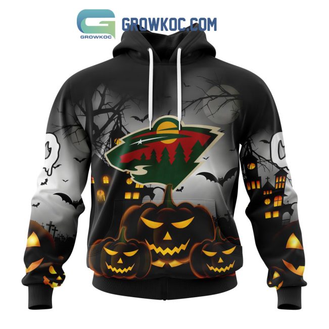 Minnesota Wild NHL Special Pumpkin Halloween Night Hoodie T Shirt