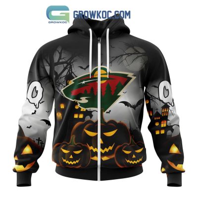 Minnesota Wild NHL Special Pumpkin Halloween Night Hoodie T Shirt