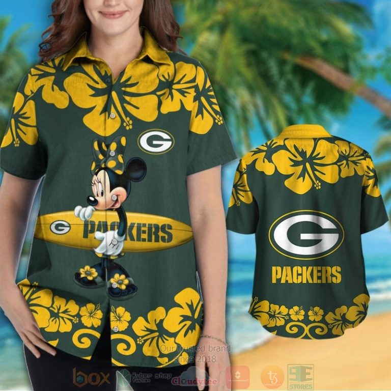 Minnie Mouse Green Bay Packers Hawaiian Shirt And Shorts - Hot Sale 2025