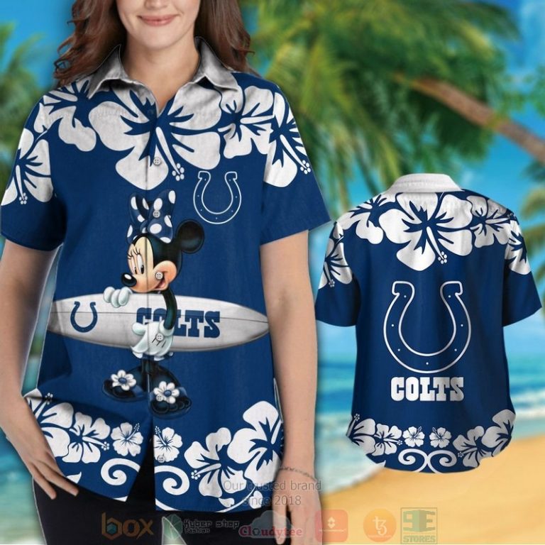 Minnie Mouse Indianapolis Colts Hawaiian Shirt And Shorts - Hot Sale 2025 Minnie Mouse Indianapolis Colts Hawaiian Shirt And Shorts - Hot Sale 2025
