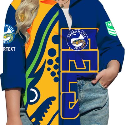 Parramatta Eels Women's Casual Shirt Personalized Gift For Fans v4