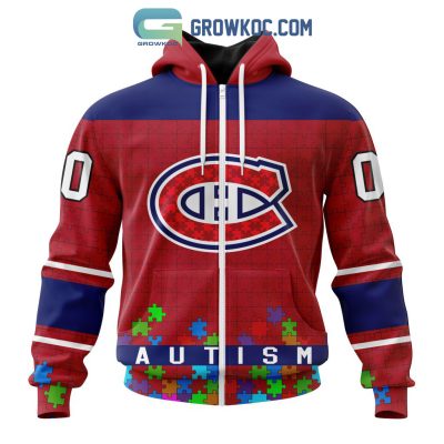 Montreal Canadiens NHL Special Unisex Kits Hockey Fights Against Autism Hoodie T Shirt