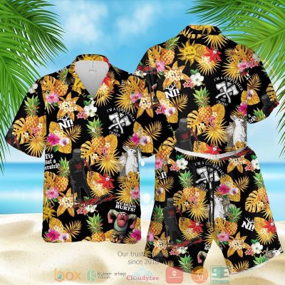 Monty Python Pineapple Black Yellow Hawaiian Shirt, Shorts - Hot Sale 2025