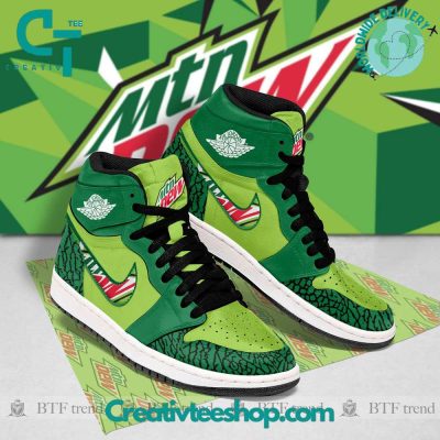 Mountain Dew Air Jordan 1 Sneakers - soulcals.com