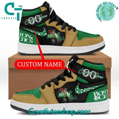 NBA Boston Celtics Personalized Air Jordan 1 Sneaker - soulcals.com