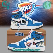 NBA Oklahoma City Thunder 1967 Pesonalized Blue Air Jordan 1 Sneakers - soulcals.com