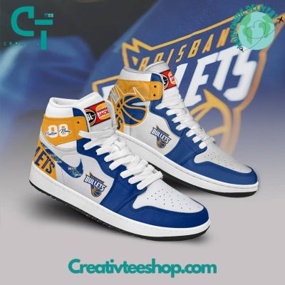 NBL Brisbane Bullets Personalized Air Jordan 1 Sneaker - soulcals.com