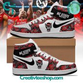 NC State Wolfpack Basketball ACC Champions Air Jordan 1 Sneaker - soulcals.com