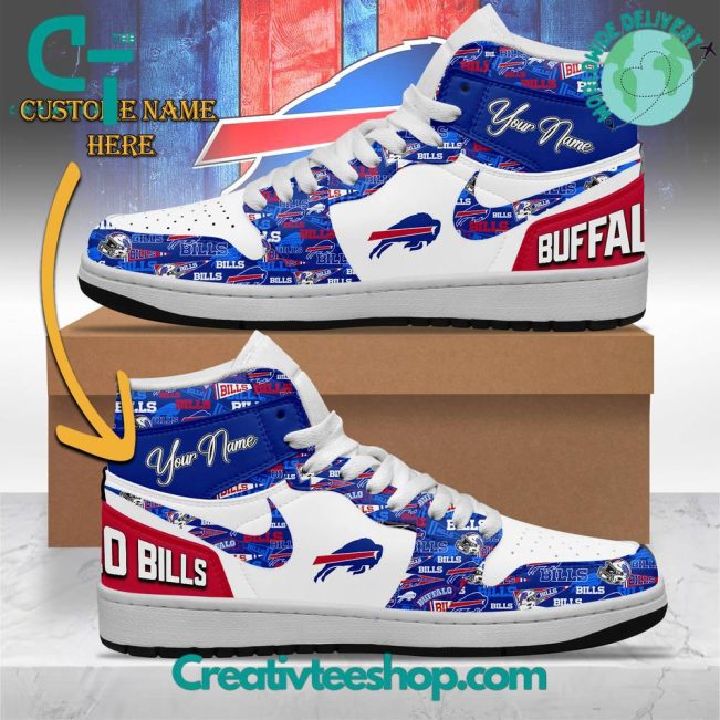NFL Buffalo Bills Custom Name Air Jordan 1 Sneaker - soulcals.com