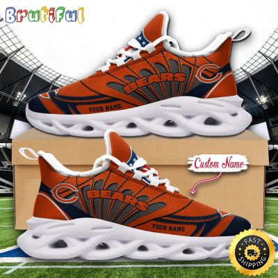 NFL Chicago Bears Max Soul Shoes Custom Name Football Shoes Sports